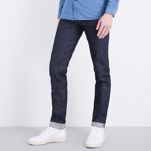 A.P.C. Slim Straight Leg Selvedge Jeans - Picture 1 of 7